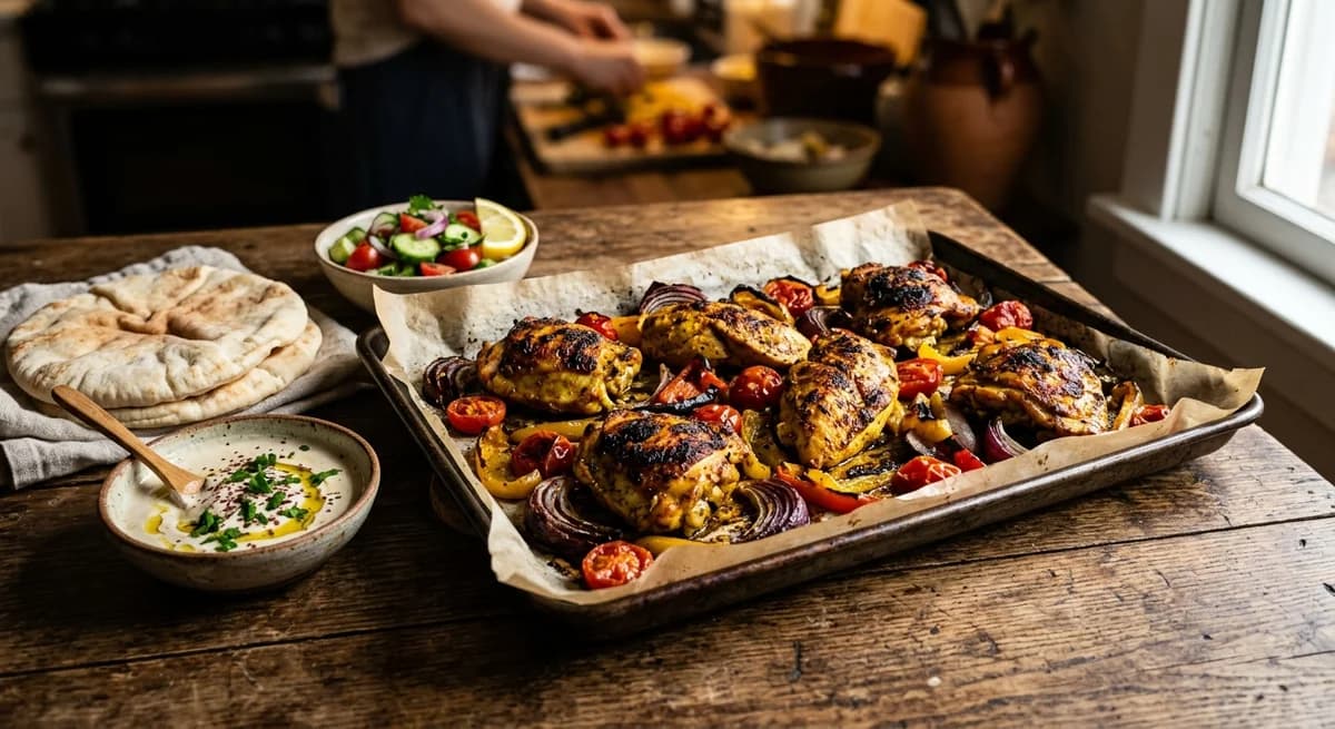 Easy Sheet Pan Chicken Shawarma Recipe