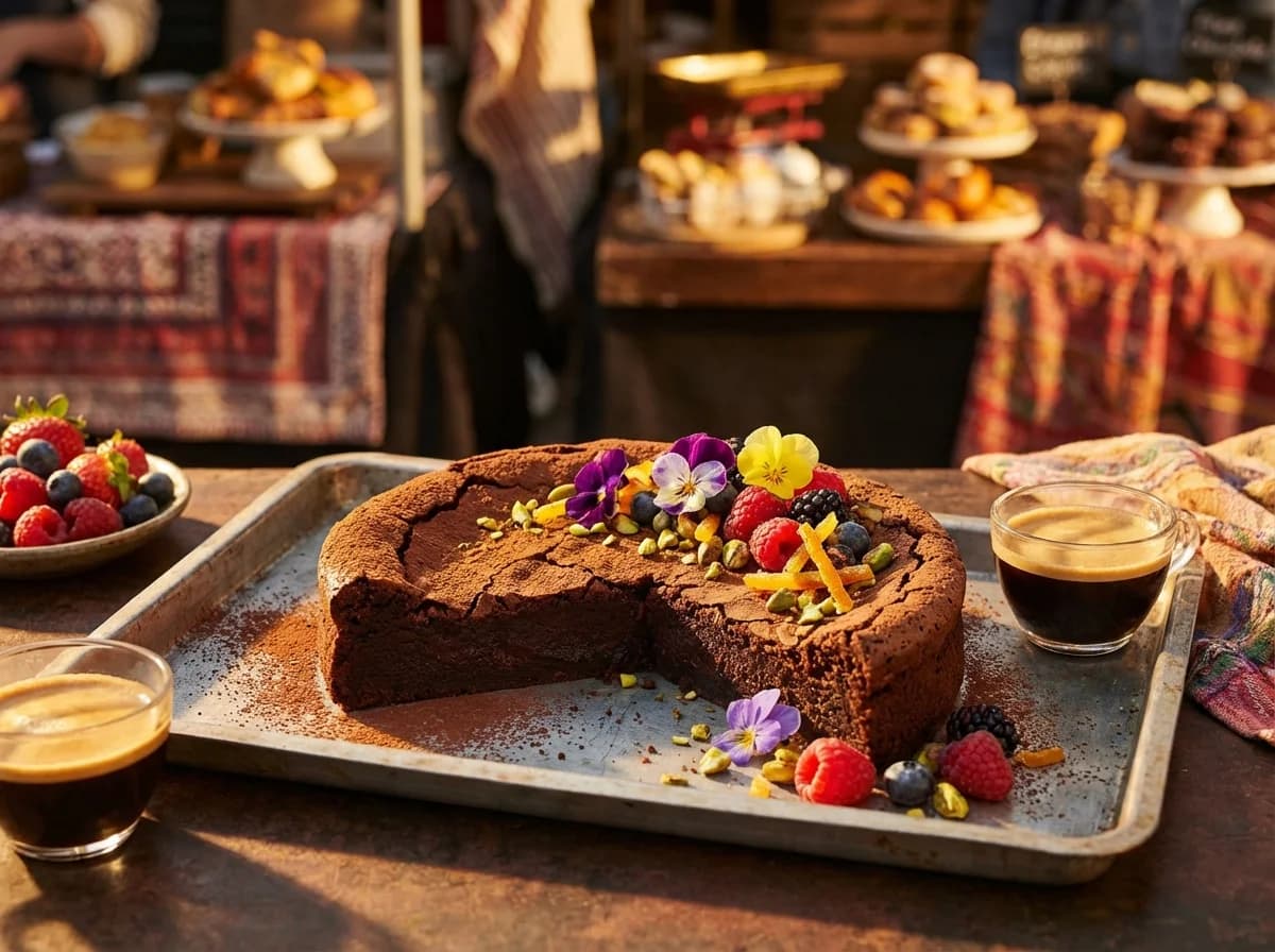 Flourless Espresso Chocolate Gateau