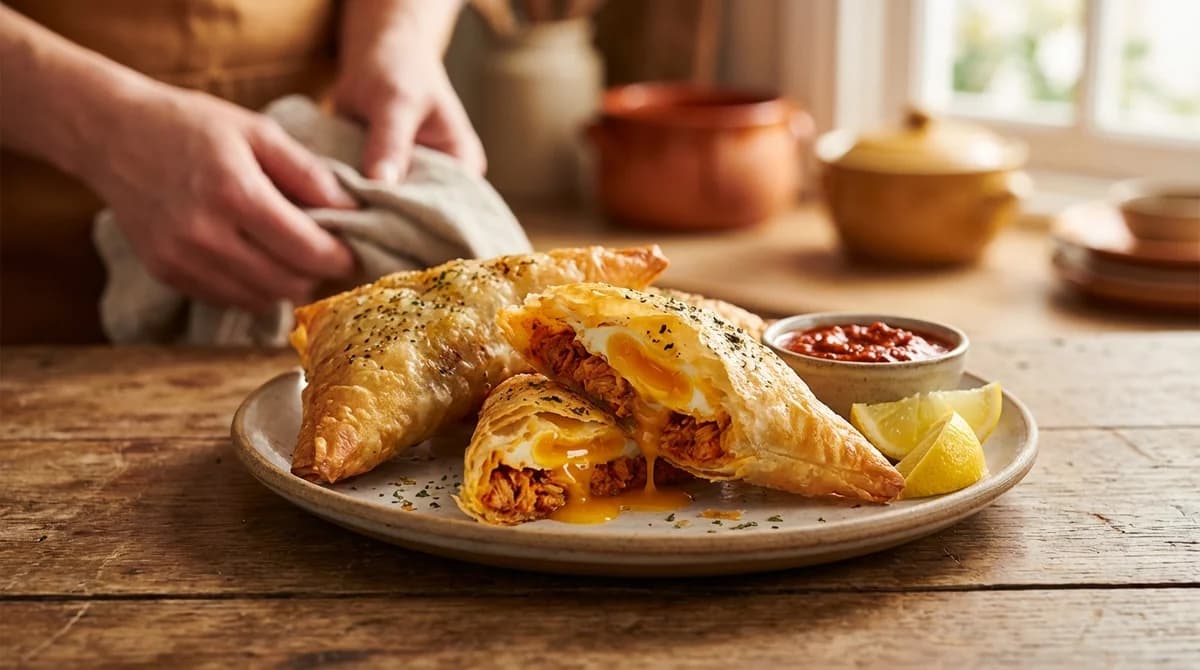 Harissa Spiced Tuna and Egg Briks