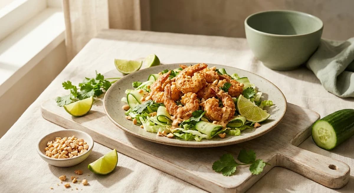 Light and Crunchy Bang Bang Prawn Salad Recipe