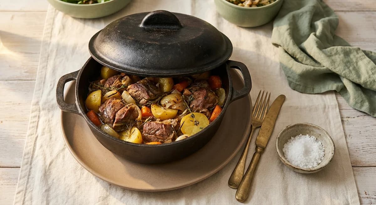 Rustic Dutch Oven Croatian Lamb Peka Recipe