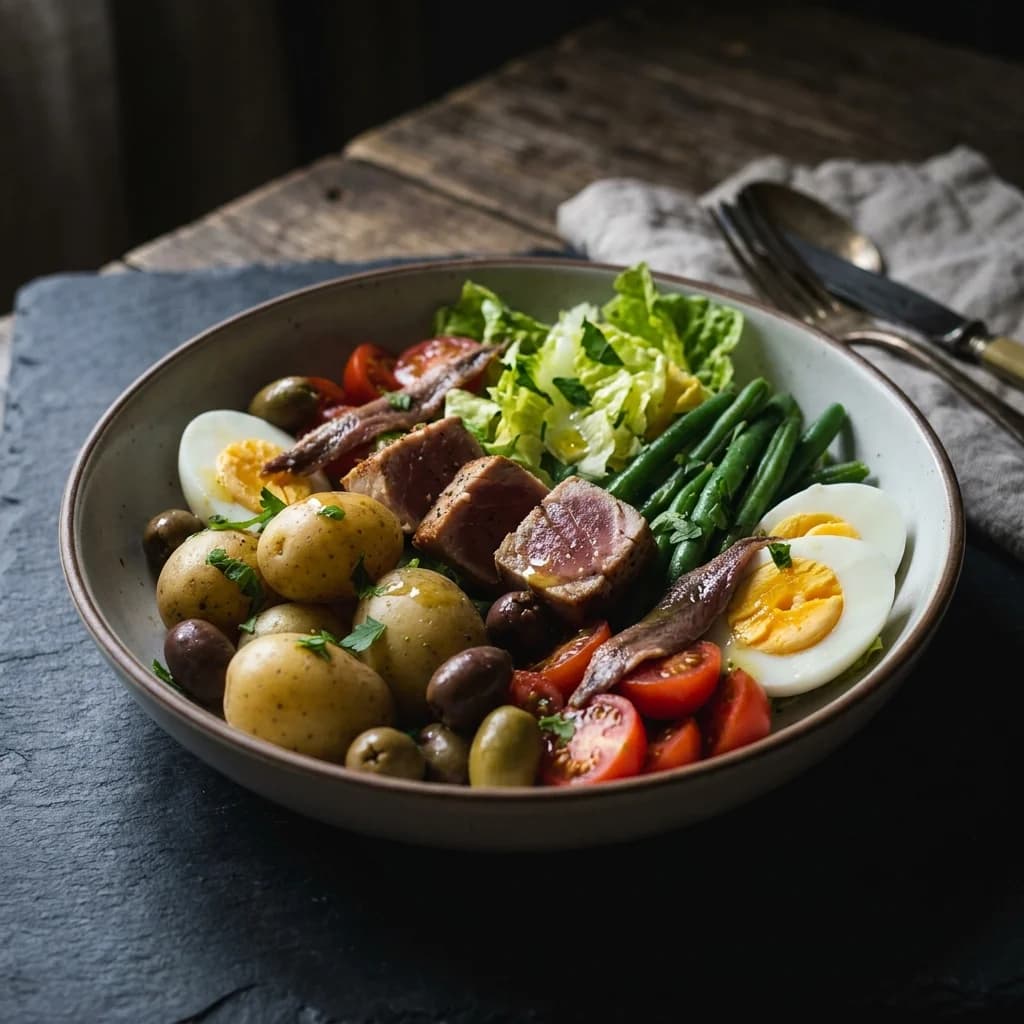 Rustic French Tuna Nicoise Salad Recipe