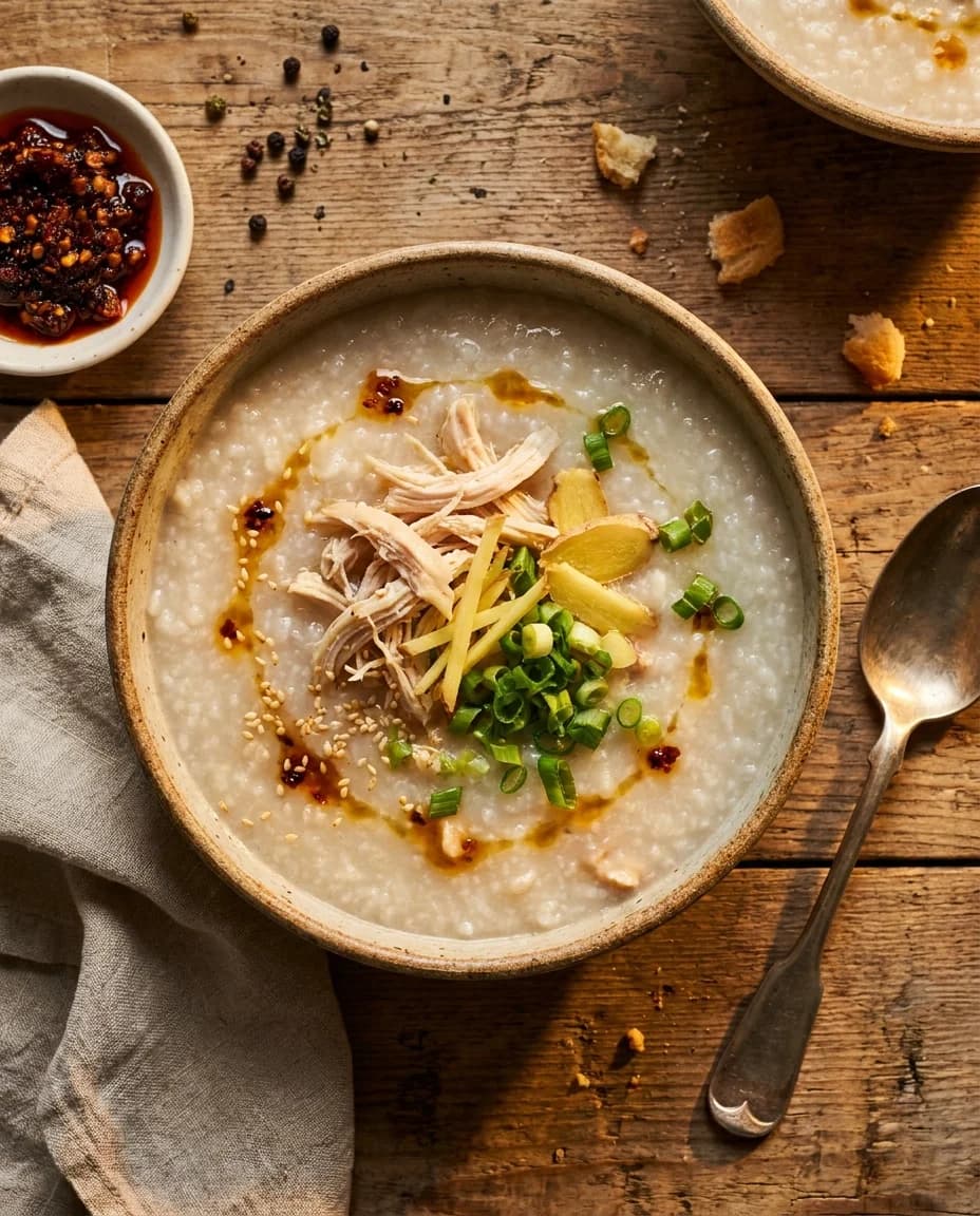 Savory Ginger Chicken Congee Recipe