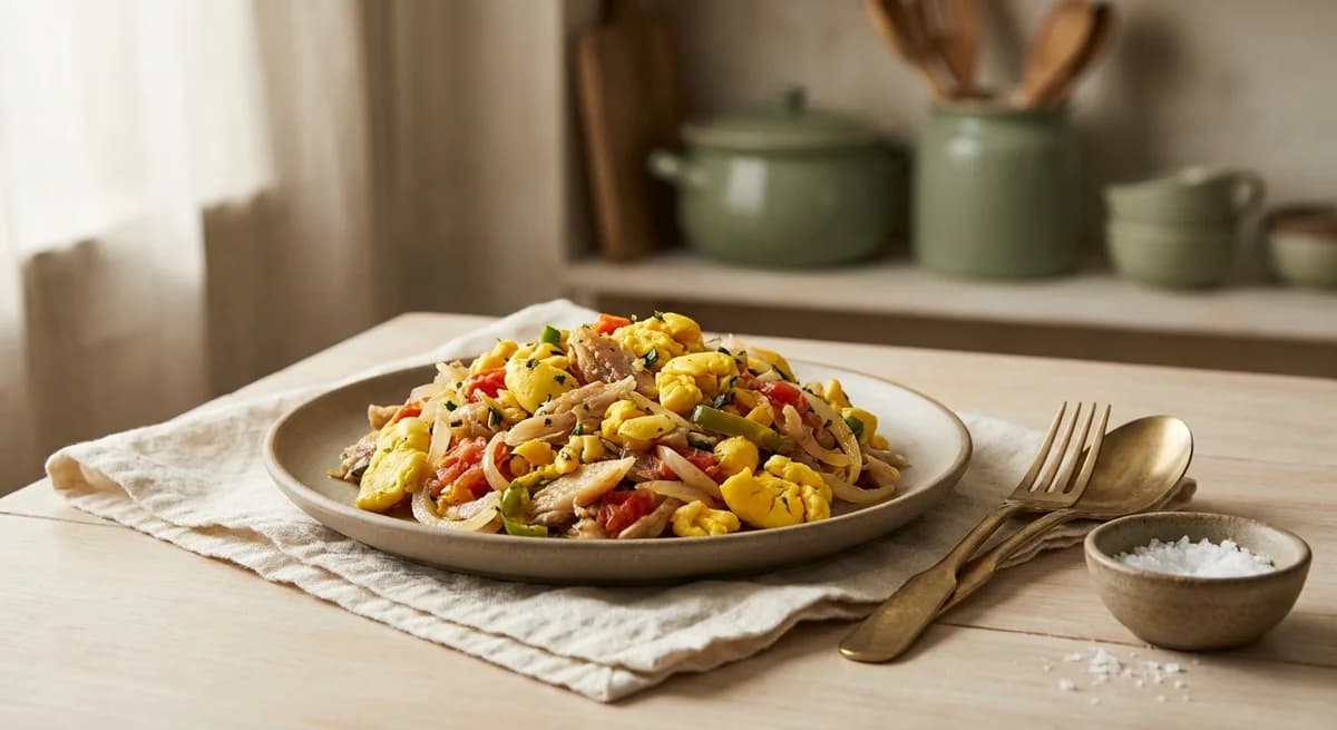 Savory Jamaican Saltfish and Ackee Recipe