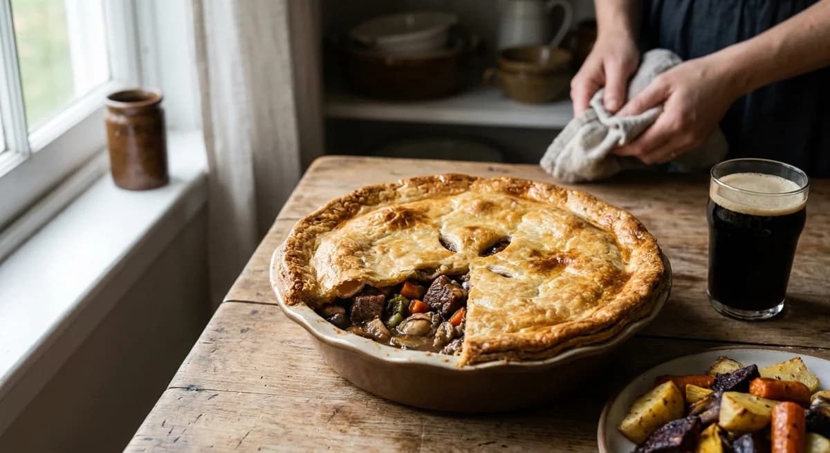 Savory Stout Beef and Oyster Pie Recipe