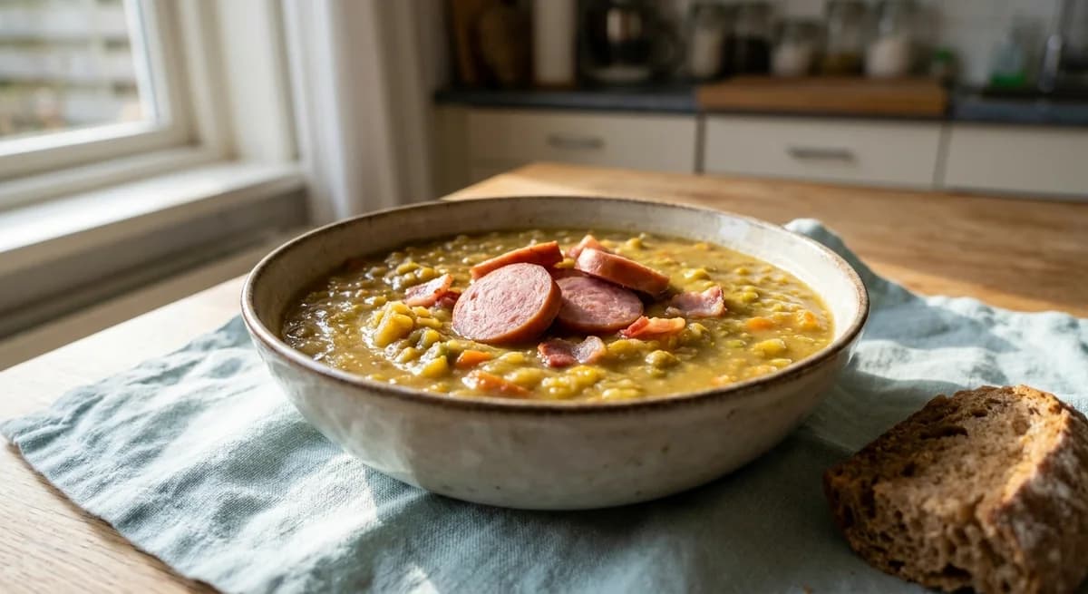 Smoky Dutch Split Pea Soup (Snert) with Pork