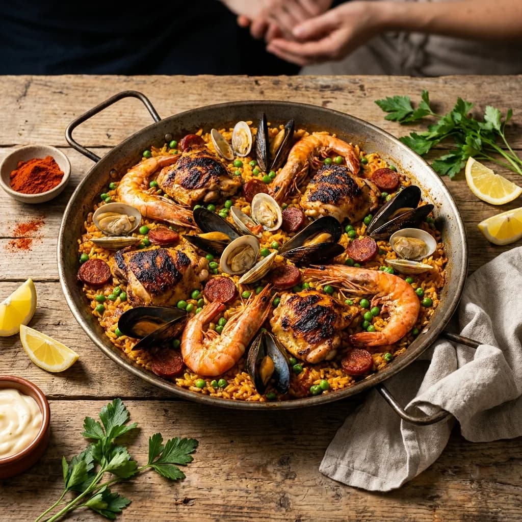 Smoky Seafood and Chicken Paella Recipe