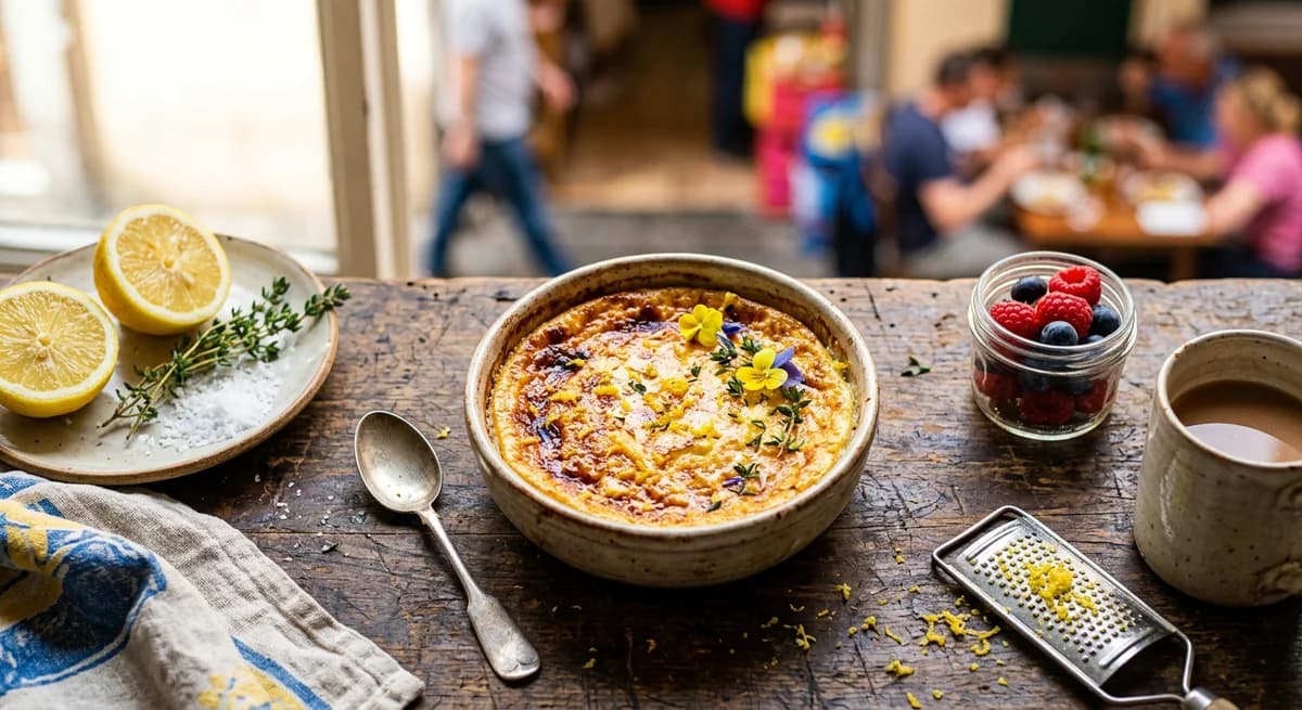 Baked Lemon Budino Di Ricotta Recipe