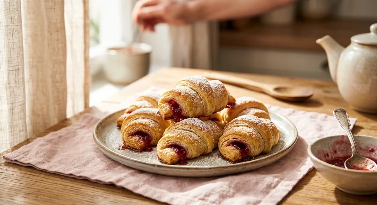 Buttery Raspberry Jam Rogaliki Recipe