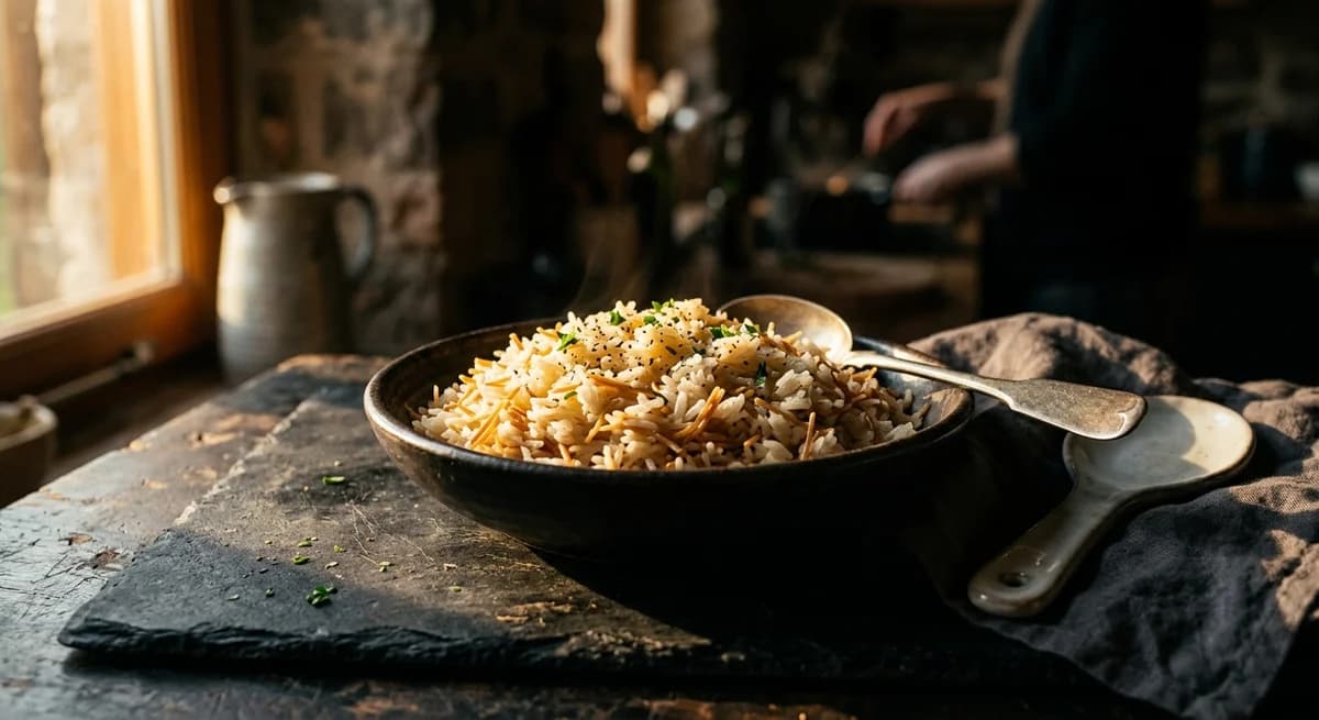 Buttery Turkish Rice with Vermicelli Recipe