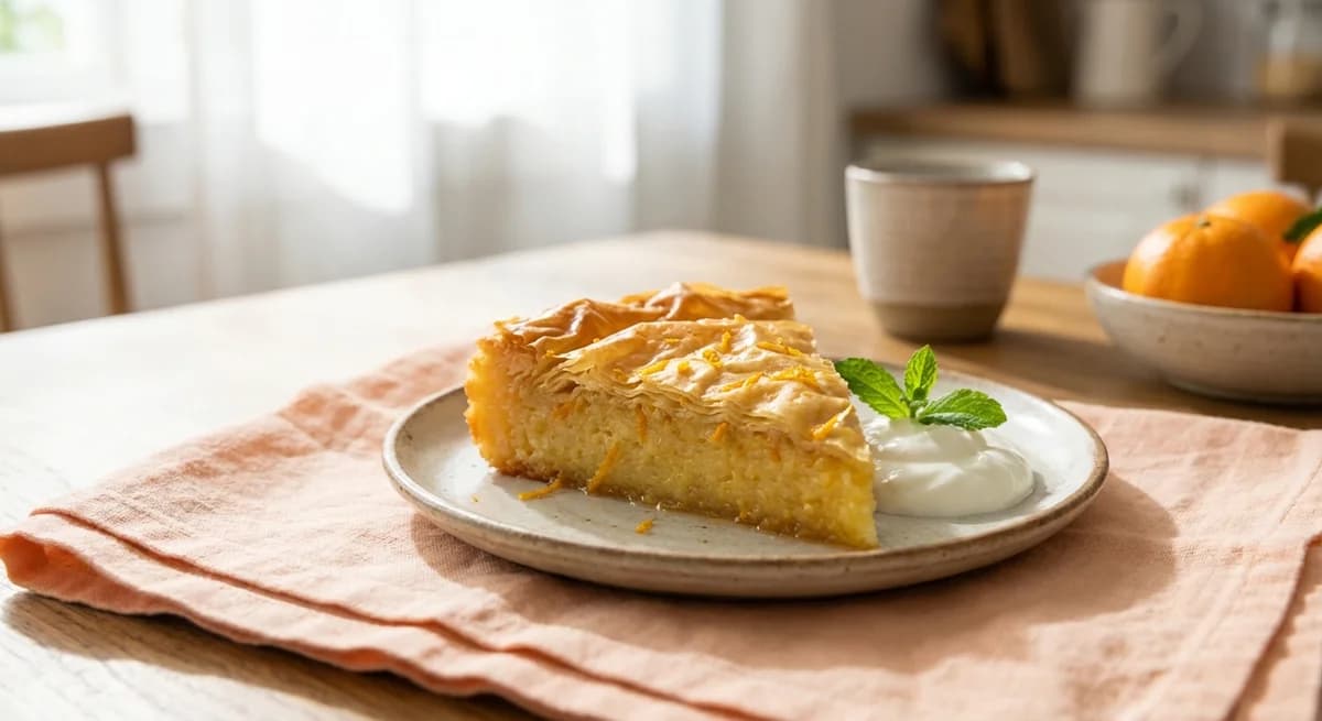 Classic Greek Orange Pie Portokalopita Recipe
