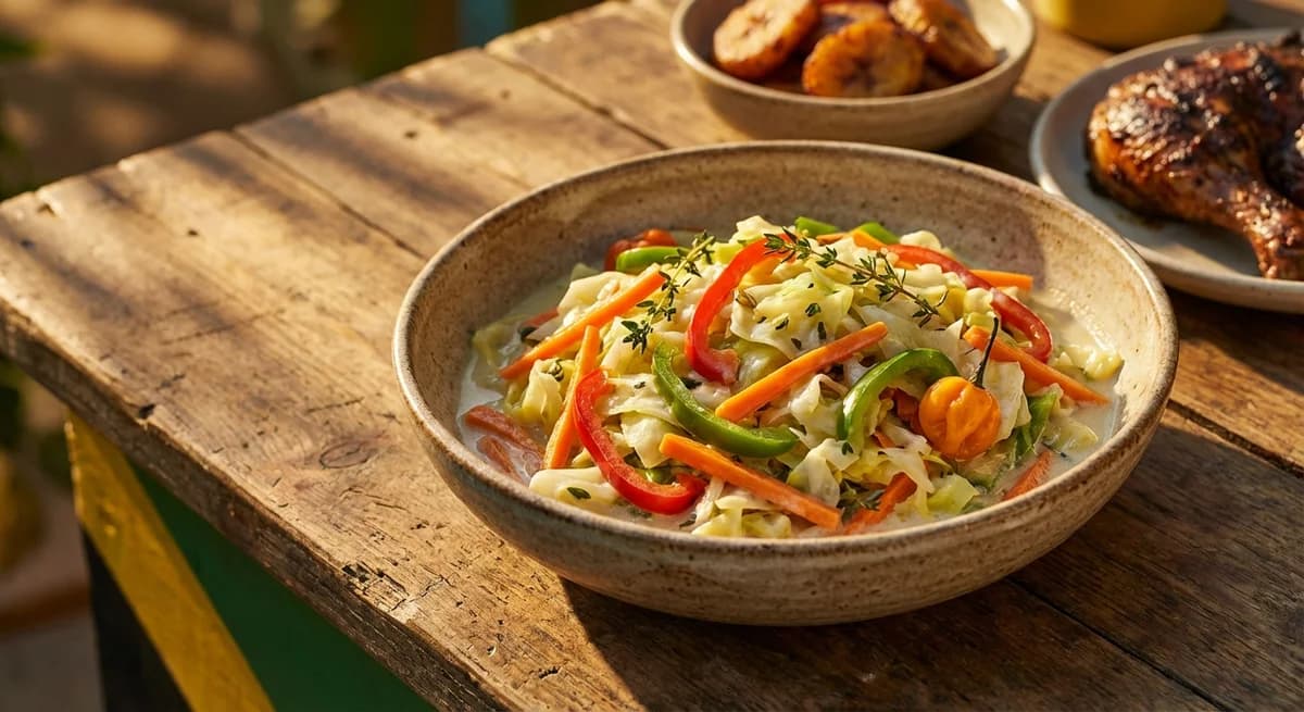 Creamy Coconut Jamaican Steamed Cabbage