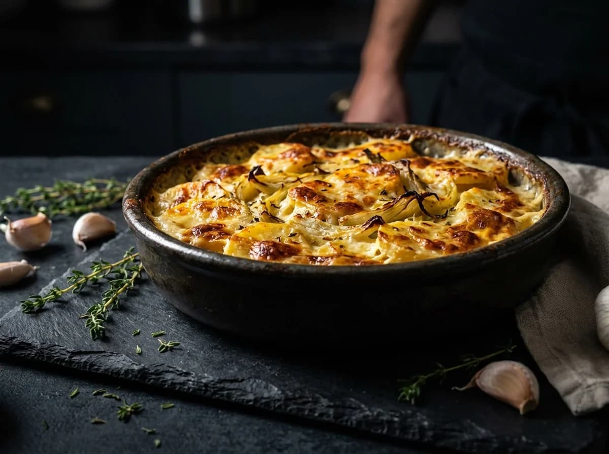Creamy Garlic Herb Fennel Dauphinoise Recipe