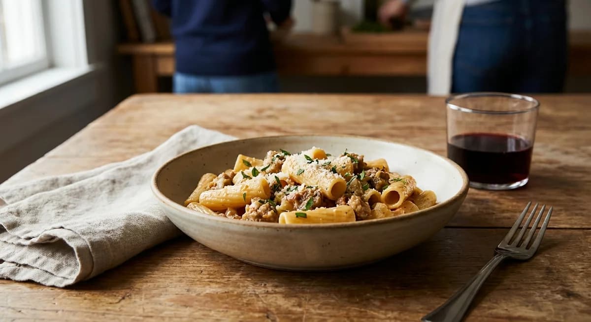 Creamy Rigatoni with Fennel Sausage Recipe