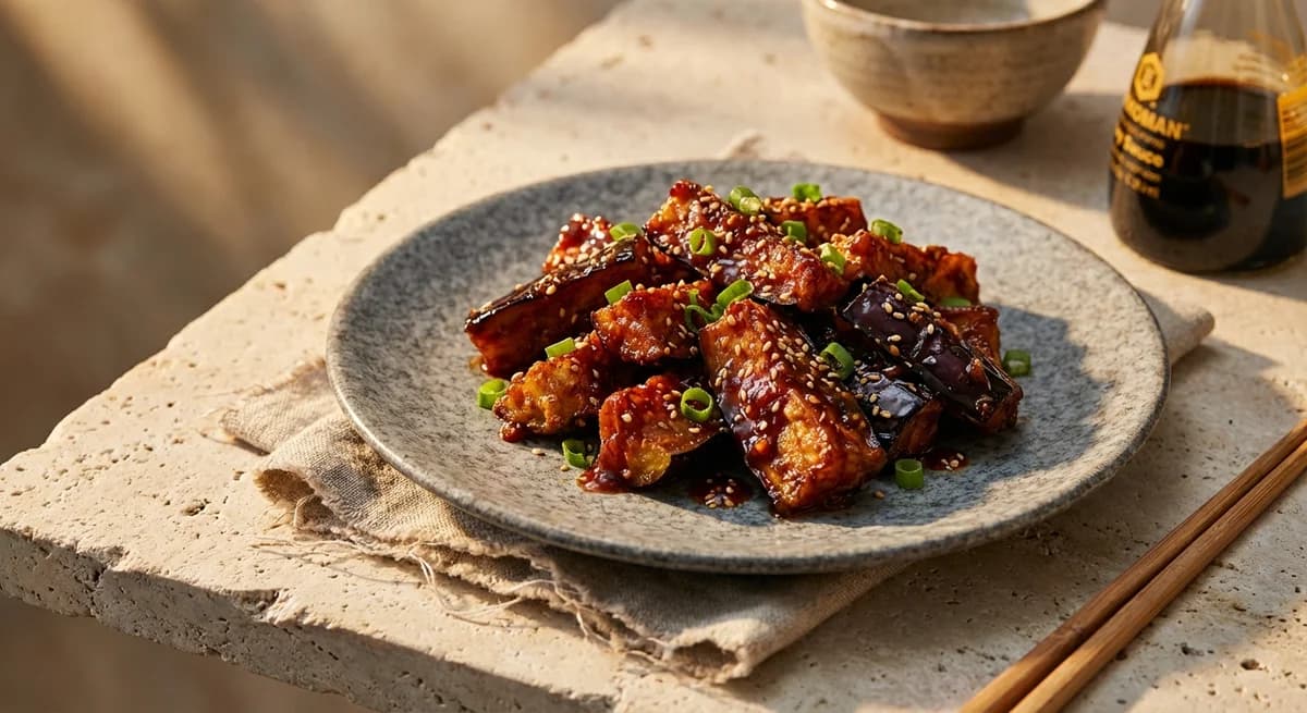 Crispy Air Fryer Sichuan Eggplant