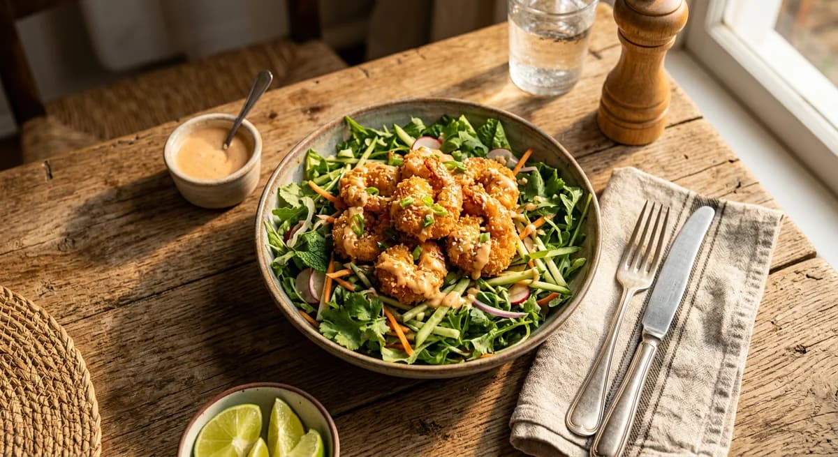 Crispy Panko Bang Bang Prawn Salad Recipe