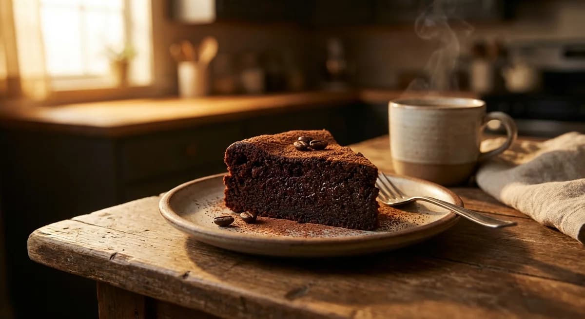 Decadent Espresso Vegan Chocolate Cake