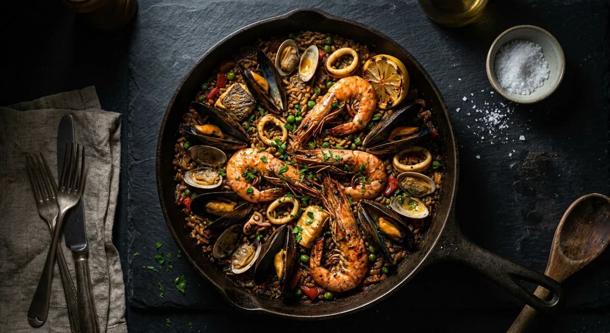 Easy One-Pan Spanish Seafood Rice Recipe