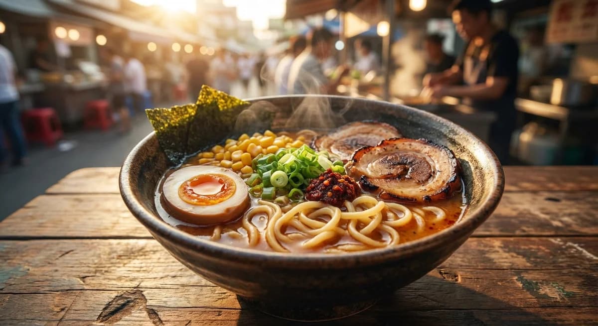 Easy Spicy Miso Ramen Noodles with Boiled Egg