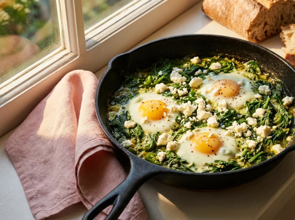 Emerald Green Shakshuka with Feta