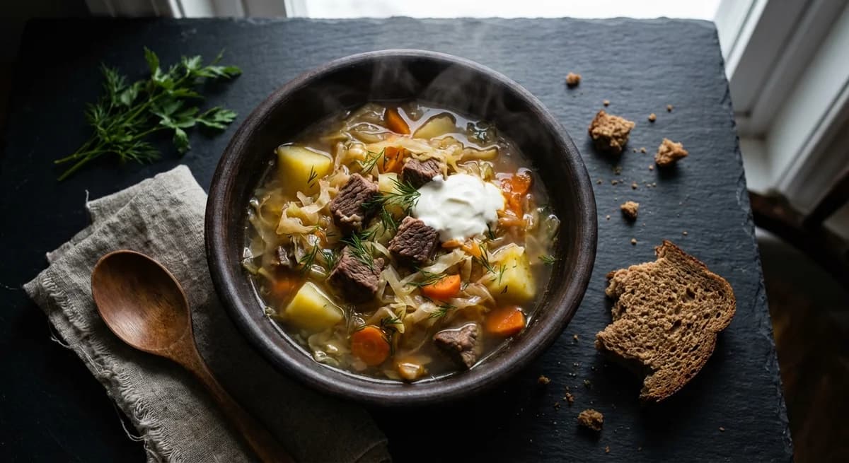 Hearty Beef and Cabbage Shchi Recipe
