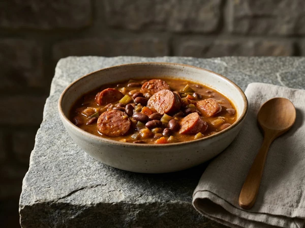 Hearty Smoked Sausage Croatian Bean Stew Recipe