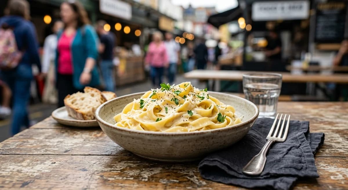 Homestyle Creamy Garlic Fettuccine Alfredo Recipe