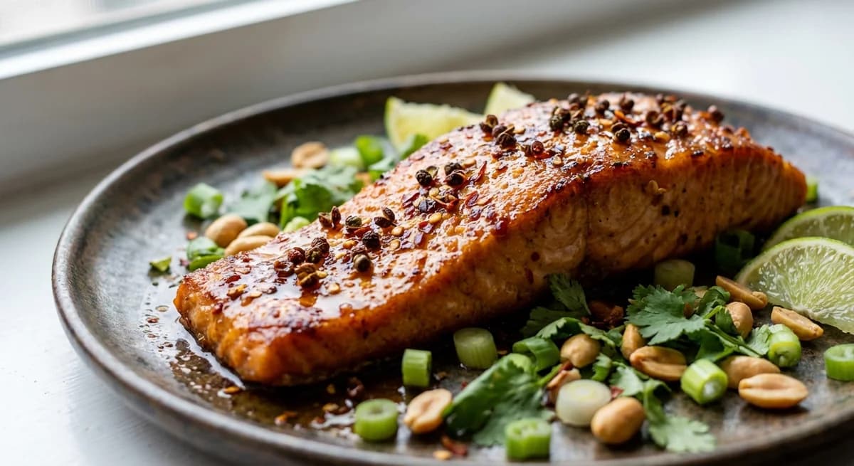 Honey-Glazed Mala Salmon