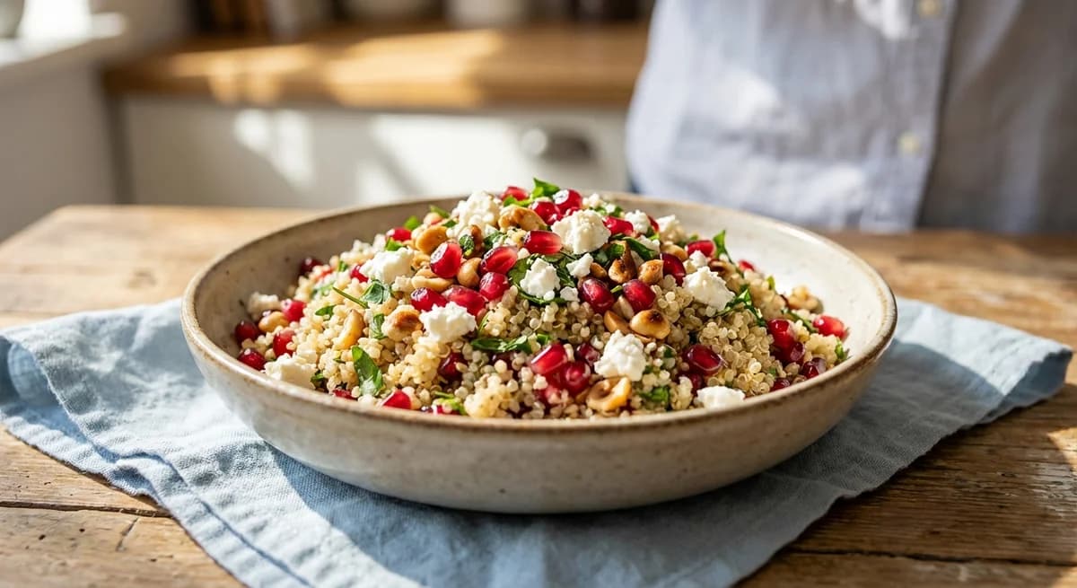 Jeweled Quinoa and Pomegranate Salad with Feta