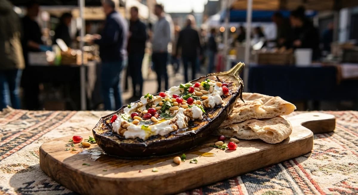 Mediterranean Roast Eggplant with Whipped Goat Cheese
