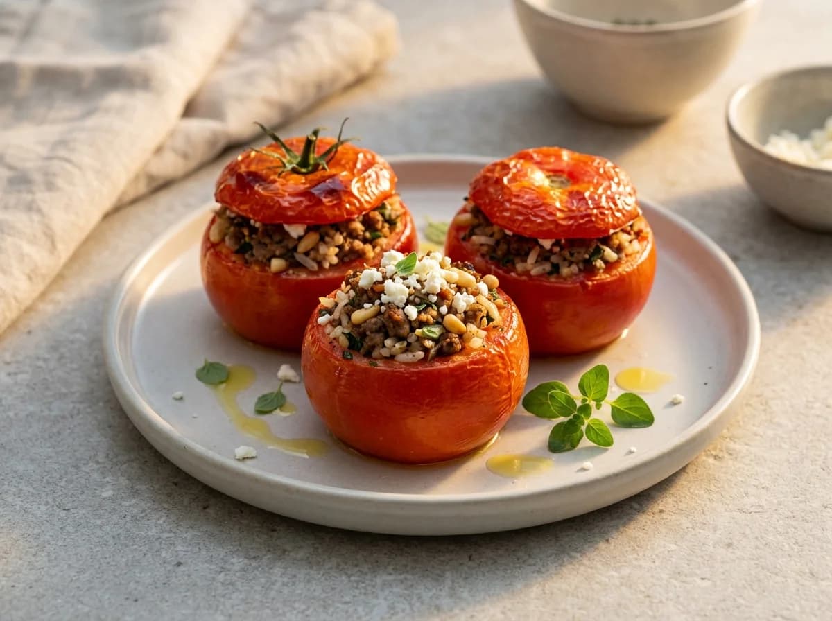 Mediterranean Stuffed Lamb Tomatoes Recipe