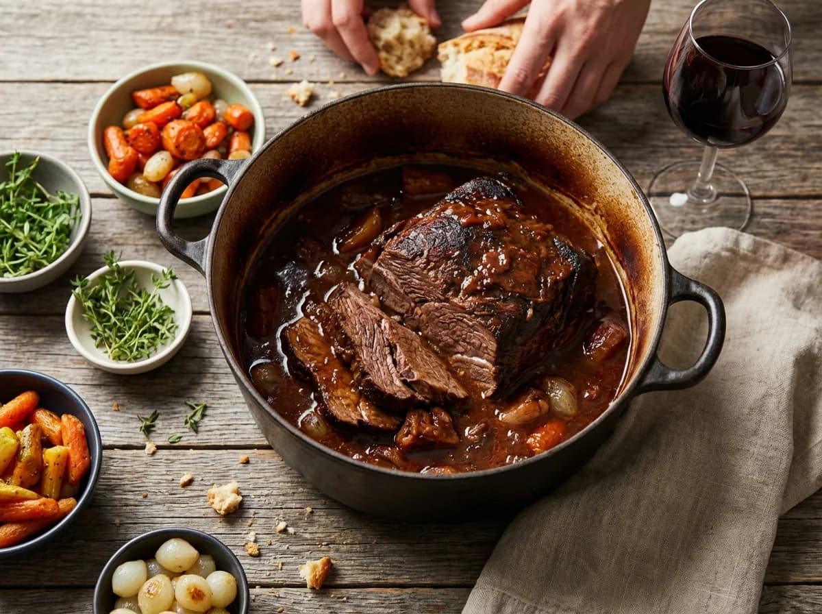 Red Wine Braised Beef Brisket Pot Roast Recipe
