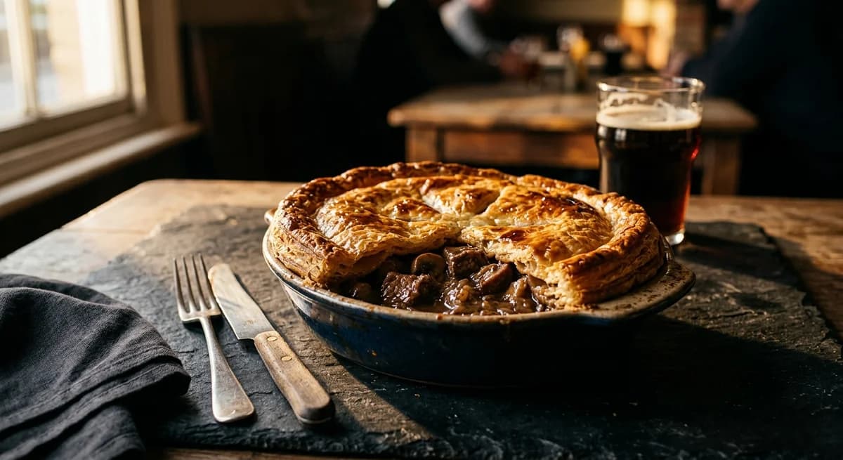 Rustic Ale Steak and Kidney Pie Recipe