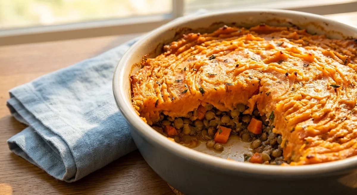 Rustic Lentil and Sweet Potato Shepherd's Pie