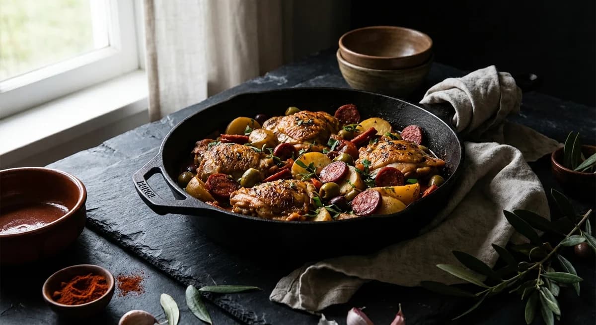 Rustic One-Pot Spanish Chicken with Chorizo