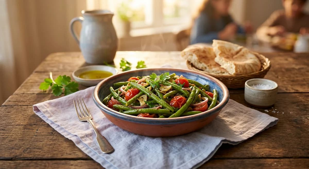 Rustic Syrian Green Beans with Olive Oil (Fasoliyyeh Bi Z-Zayt) Recipe