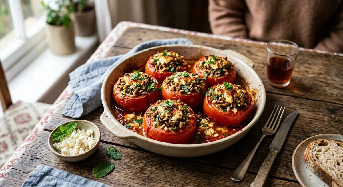 Savory Mediterranean Stuffed Lamb Tomatoes Recipe