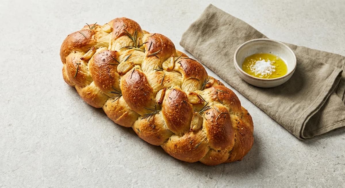 Savory Roasted Garlic and Rosemary Challah