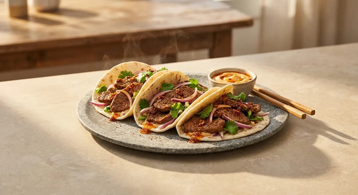 Sizzling Sichuan Cumin Lamb Wraps with Chili Crisp Mayo