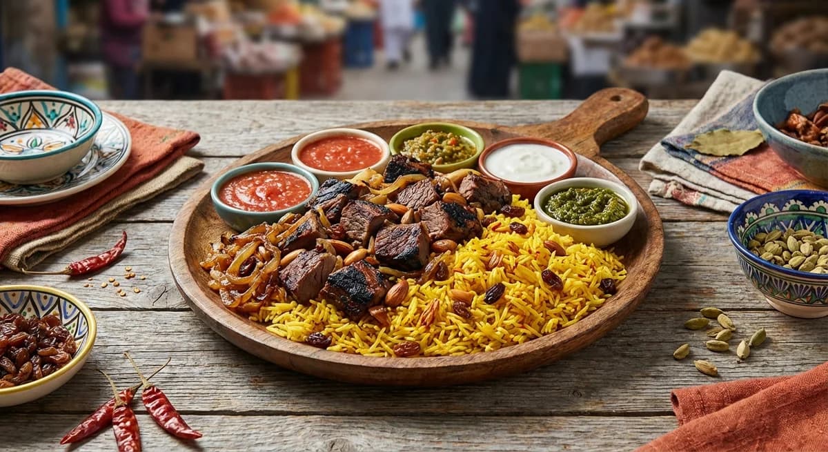 Smoked Beef Mandi with Saffron Rice Recipe