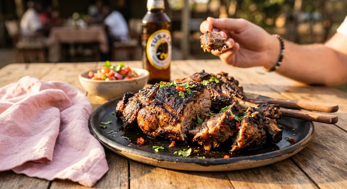 Smoky Kenyan Roasted Goat (Mbuzi Choma) Recipe