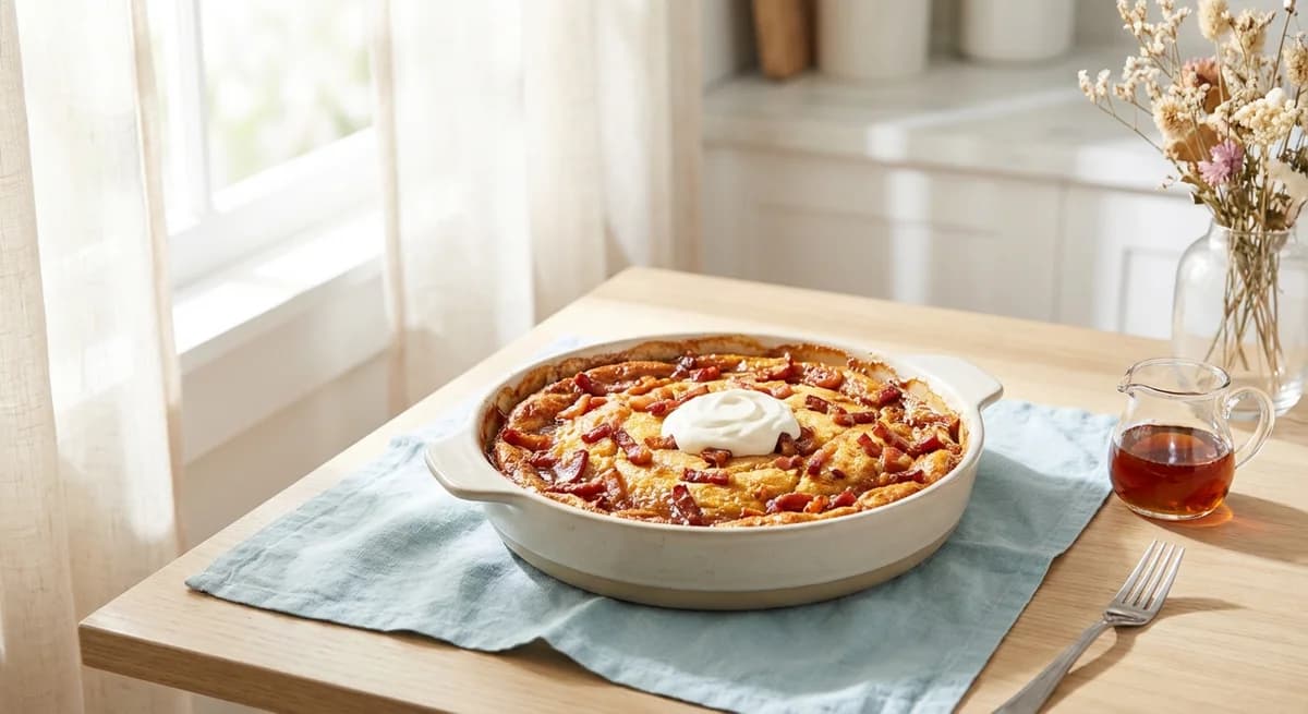 Smoky Maple Bacon Pouding Chomeur