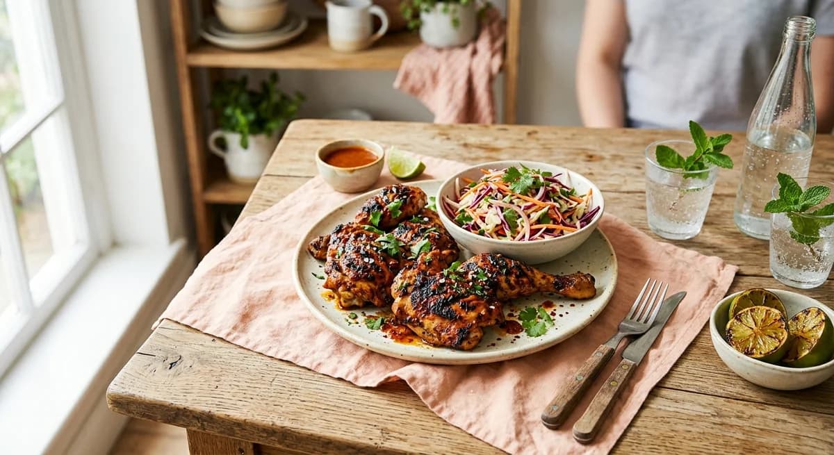 Spicy Grilled Piri-Piri Chicken and Slaw Recipe