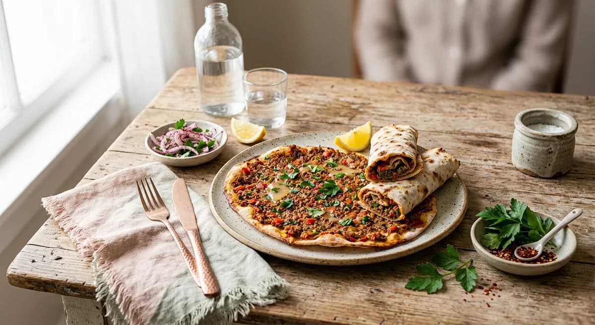 Spicy Lamb Turkish Lahmacun Recipe