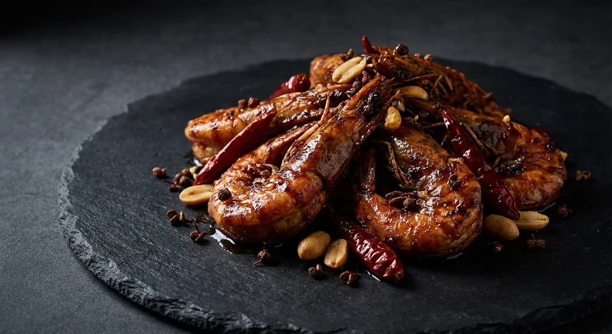 Szechuan Peppercorn Kung Po Prawns