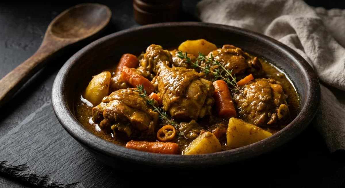 Tender Slow Cooker Jamaican Curry Chicken Recipe