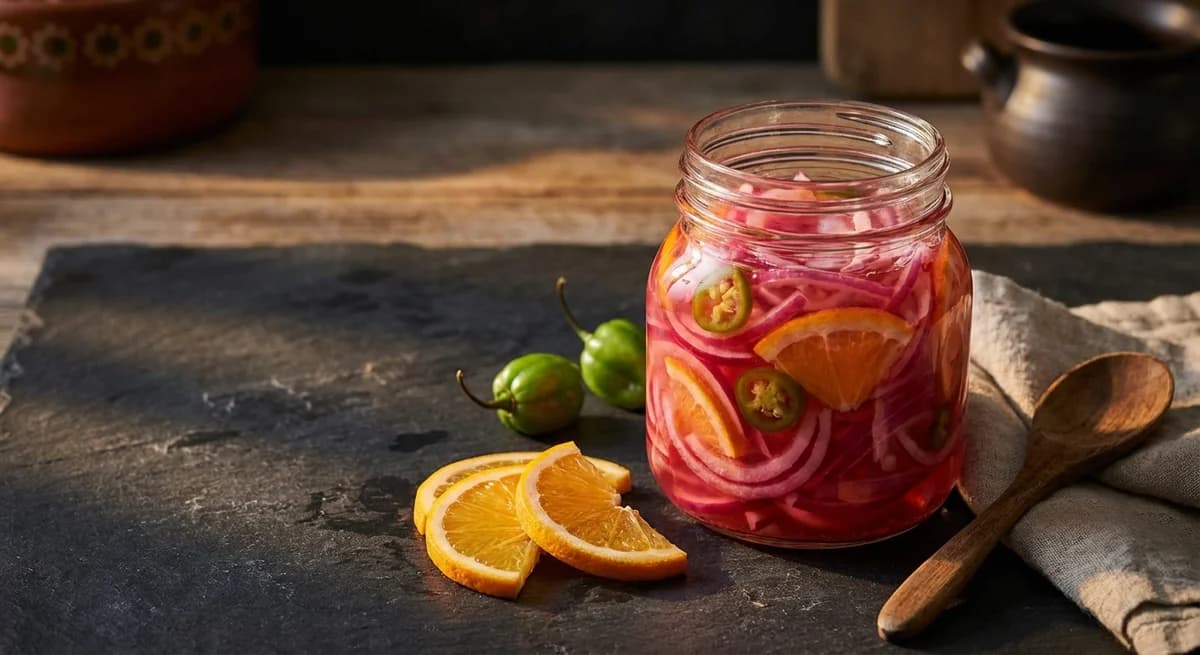 Yucatan Citrus and Habanero Pickled Onions