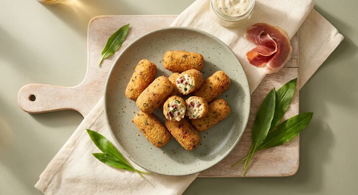 Crispy Air-Fryer Jamon and Wild Garlic Croquetas Recipe