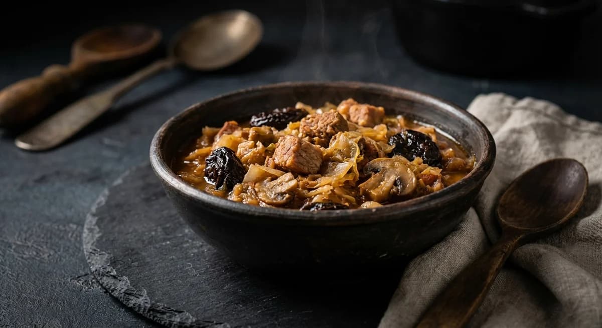 Classic Hearty Bigos with Smoked Prunes