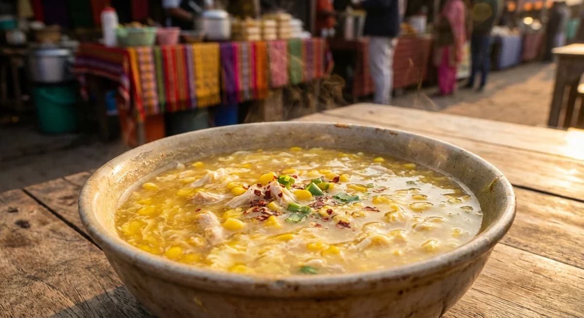Golden Sweet Corn and Chicken Egg Drop Soup